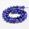 Faceted Natural Dragon Veins Agate Beads Strands G-F447-10mm-E01-2