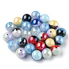 Two Tone UV Plating Opaque Acrylic Beads OACR-K005-07-1