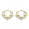 Brass Huggie Hoop Earring KK-N227-59-NF-1