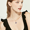 1Pc Brass Clear Glass Teardrop Locket Pendant Necklaces NJEW-NB0001-34-5