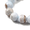 Natural Striped Stone Beads Strands G-D315-A01-01-4mm-4