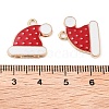 Christmas Theme Barrel Plating Alloy Enamel Pendants PALLOY-S192-01KCG-03-3