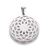 Non-Tarnish 304 Stainless Steel Pendants STAS-F219-03P-1