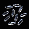 Oval Transparent Glass Cabochons MRMJ-T009-095B-1