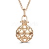 Hollow Alloy Cage Pendant Necklaces SW2952-3-1