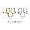 50Pcs 2 Colors 304 Stainless Steel Hook Clasps STAS-CJ0002-12-2