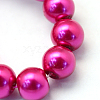 Baking Painted Pearlized Glass Pearl Round Bead Strands HY-Q330-8mm-17-3