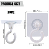 Rotatable Self Adhesive Plastic Hook Hangers AJEW-WH0401-06A-2