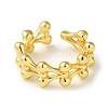 Rack Plating Brass Open Cuff Rings for Women RJEW-M162-31G-2