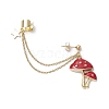 Mushroom Alloy Enamel Stud Earrings EJEW-JE05825-4