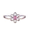 Flower Brass Micro Pave Pearl Pink Cubic Zirconia Finger Rings FS-WGCFB35-05-5