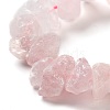 Raw Rough Natural Rose Quartz Beads Strands G-P528-A10-01-3