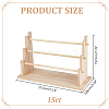 3-Tier Wood Bracelet Organizer Display Stands ODIS-WH0043-316-2