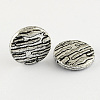 Flat Round Antique Acrylic Beads PACR-S209-57AS-1