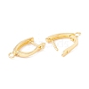 Brass Hoop Earring Findings with Latch Back Closure KK-P217-23G-2