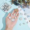 64Pcs 8 Styles 304 Stainless Steel Cabochon Connector Settings STAS-HY0001-86P-3