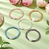 Cute Rabbit Shell & Natural Mixed Gemstone Beaded Stretch Bracelets for Women BJEW-JB11040-2