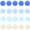 Rubberized Style Imitated Silicone Acrylic Beads MACR-PA0001-06A-02-6