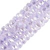 Electroplate Transparent Crackle Glass Beads Strands EGLA-Q135-01A-B06-1