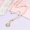 Brass Pendant Necklaces NJEW-R006-01G-04-4