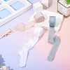 3 Rolls 3 Colors Polyester Frayed Fringe Ribbon OCOR-TA0003-81B-5