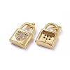 Brass Micro Pave Cubic Zirconia Pendants LS-ZIRC-G163-20G-2