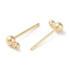 Rack Plating Brass Stud Earring Settings KK-F090-16LG-01-2