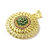 Brass Micro Pave Colorful Cubic Zirconia Pendants KK-Z042-20G-01-2