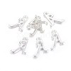 Silver Color Plated Alloy Letter Pendants PALLOY-J718-01S-A-2