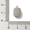 High Polished 304 Stainless Steel Glass Pendants STAS-L022-062P-07-3