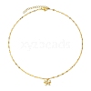 Brass Micro Pave Cubic Zirconia Charms Necklace for Women NJEW-JN04913-4