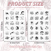 CRASPIRE 2 Sheets 2 Styles PVC Plastic Stamps DIY-CP0009-95-2