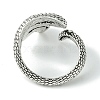 Snake Alloy Open Cuff Rings RJEW-K275-53AS-3