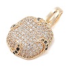 Brass Micro Pave Cubic Zirconia Pendants KK-S388-15G-2