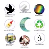 7PCS 2 Styles PVC Stickers Dazzling Color Window Stickers 3D Laser Star Moon Electrostatic Glass Window Stickers JX830A-5