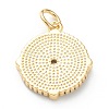 Brass Micro Pave Cubic Zirconia Pendants ZIRC-P200-14B-G-2