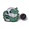 Halloween Alloy Enamel Smoky Skull Brooch Pins JEWB-R021-03A-2