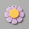 Opaque Resin Pendants RESI-WH0029-46B-03-1