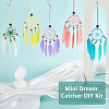 DIY Woven Net/Web with Feather Making Kits DIY-GA0008-81-4