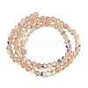Electroplate Transparent Glass Beads Strands EGLA-K015-18J-2