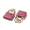 Natural Rhodonite Pendants G-P453-01G-I-RS-3