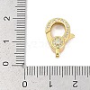 Brass Micro Pave Cubic Zirconia Lobster Claw Clasps KK-M311-28G-01-3