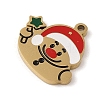 Christmas Theme Ion Plating(IP) 304 Stainless Steel Enamel Pendants STAS-Z083-07G-06-2