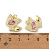 Brass Micro Pave Cubic Zirconia Pendants KK-A197-16G-3