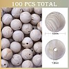 100Pcs Silicone Beads Round Rubber Bead 15MM Loose Spacer Beads for DIY Supplies Jewelry Keychain Making JX467A-1