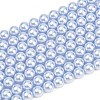 Frosted Glass Pearl Beads Strands GLAA-A044-08A-07-1