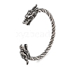 Viking 304 Stainless Steel Open Cuff Bangles for Men BJEW-U001-07D-G-1