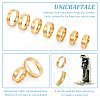 Unicraftale 14Pcs 7 Size 304 Stainless Steel Plain Band Rings Set RJEW-UN0002-87-5