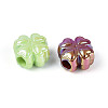 UV Plating Opaque Acrylic Beads SACR-T018-30M-3