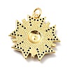 Brass Micro Pave Cubic Zirconia Pendants KK-E015-21G-3